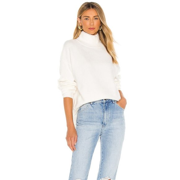 Free People | Sweaters | Afterglow Ivory Mock Neck Top | Poshmark
